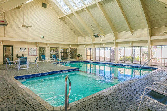 25020 Perdido Beach Blvd Unit 1101B, Orange Beach, AL 36561 - indoor community pool featuring a patio area and glass enclosure