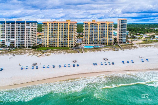 25020 Perdido Beach Blvd Unit 1101B, Orange Beach, AL 36561 - bird's eye view of waterfront with a beach