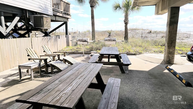 view of patio / terrace with central air condition unit