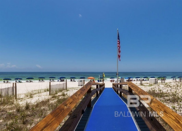 water view featuring a view of the beach