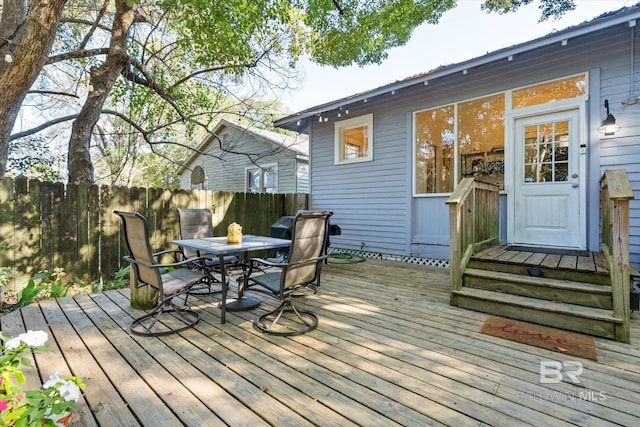 view of wooden deck