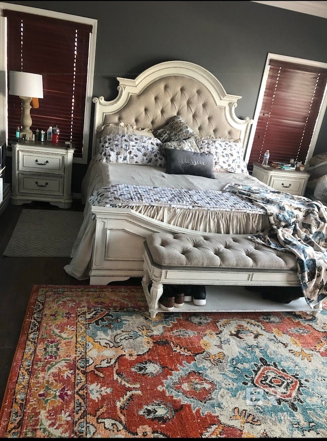 bedroom featuring hardwood / wood-style flooring