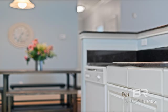 kitchen with white cabinetry