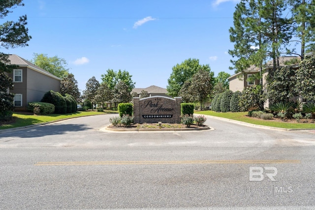 view of community sign