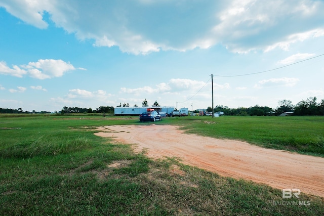 exterior space with a rural view