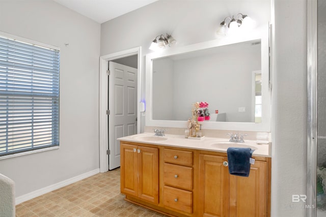 bathroom featuring vanity