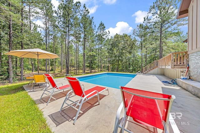 view of pool with a patio