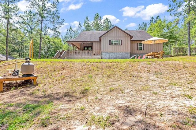 view of rear view of property