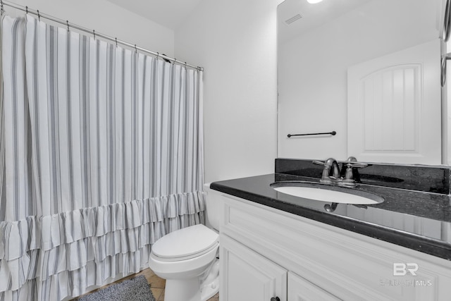 8847 Asphodel Ln, Daphne, AL 36526 - full bath with vanity, toilet, and a shower with shower curtain