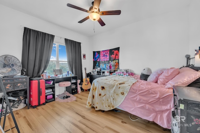 8847 Asphodel Ln, Daphne, AL 36526 - bedroom with wood finished floors and ceiling fan