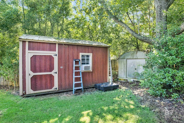 view of shed