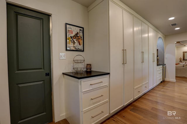 interior space with light wood-type flooring