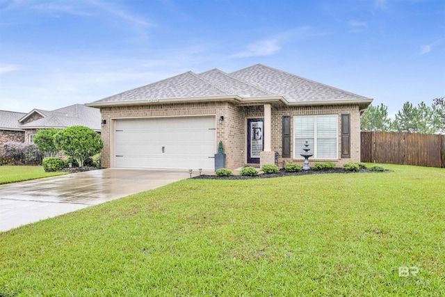 4268 Birkdale St, Gulf Shores, AL 36542 - view of front facade featuring brick siding, concrete driveway, a garage, and a shingled roof