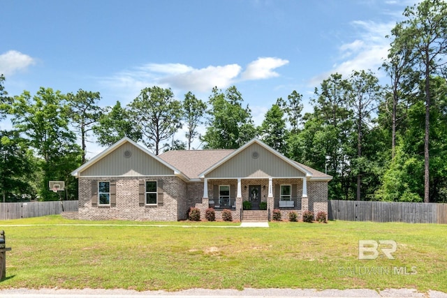 7339 Grissom Dr, Saraland, AL 36571 - craftsman-style house featuring covered porch and brick siding