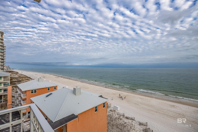 water view with a view of the beach