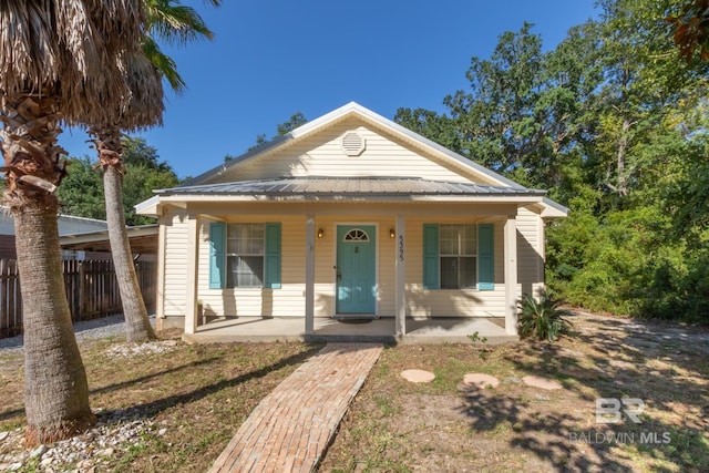 bungalow with covered porch