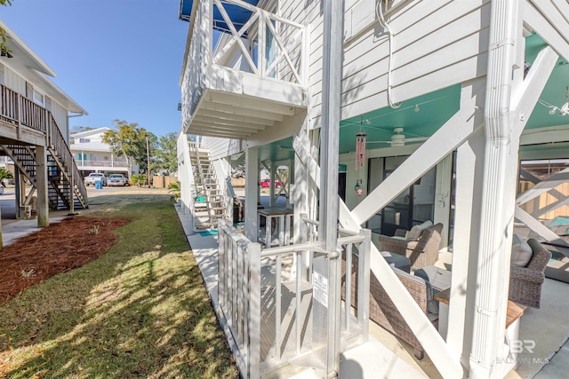 exterior space with stairway