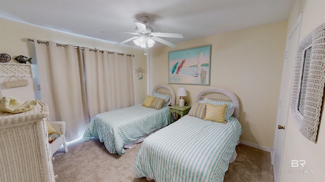 28835 Perdido Beach Blvd Unit 309, Orange Beach, AL 36561 - carpeted bedroom featuring ceiling fan and baseboards