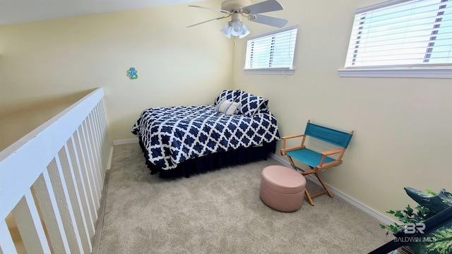 28835 Perdido Beach Blvd Unit 309, Orange Beach, AL 36561 - carpeted bedroom featuring baseboards and ceiling fan