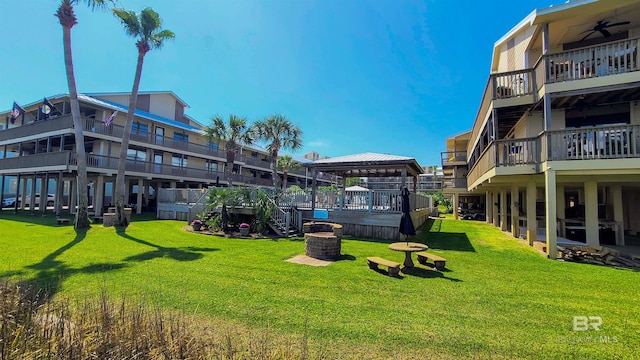 28835 Perdido Beach Blvd Unit 309, Orange Beach, AL 36561 - view of community with a gazebo and a yard