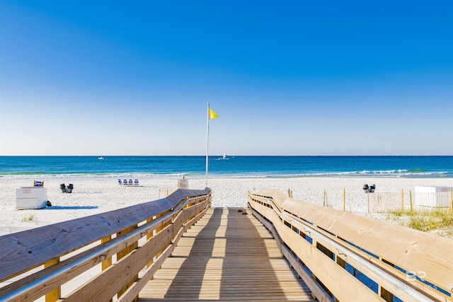 water view featuring local beach