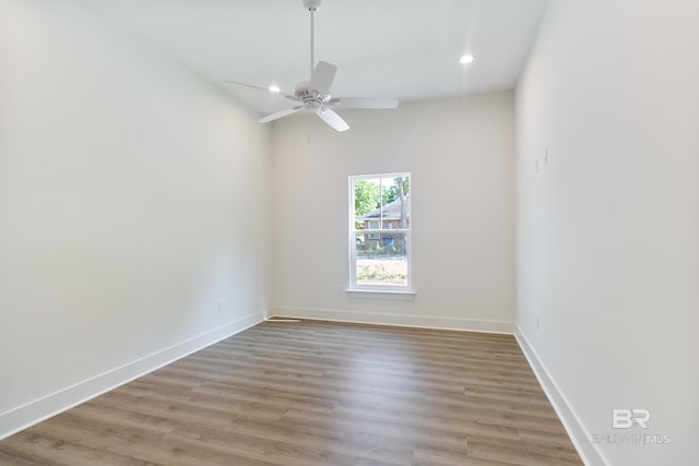 9264 Brighton Ave, Elberta, AL 36530 - spare room with recessed lighting, ceiling fan, light wood-style flooring, and baseboards