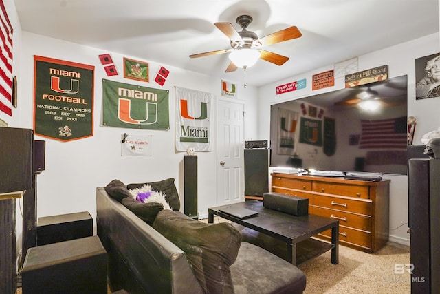 1500 Thames Dr, Foley, AL 36535 - living room with a ceiling fan and carpet floors