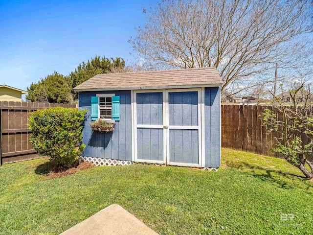 17163 Feder Dr, Foley, AL 36535 - view of shed featuring a fenced backyard