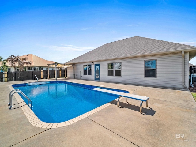 17163 Feder Dr, Foley, AL 36535 - view of pool with a fenced backyard, a fenced in pool, and a patio
