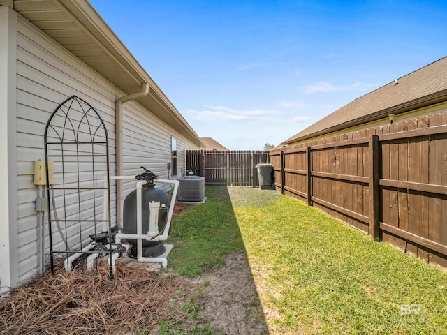 17163 Feder Dr, Foley, AL 36535 - view of yard with cooling unit and a fenced backyard