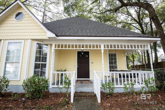 view of front of home with a porch