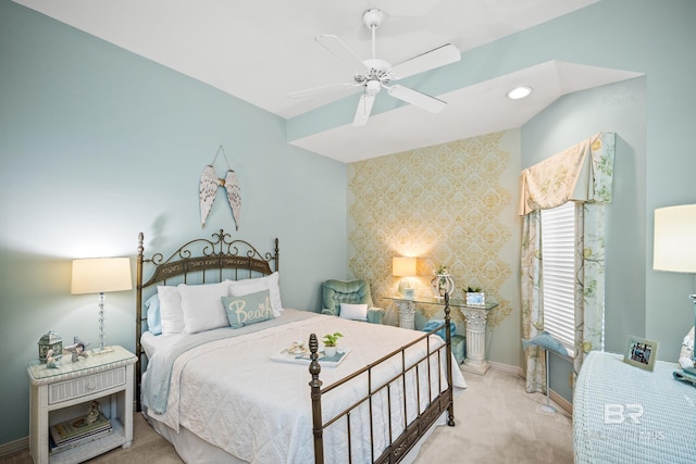 11346 County Road 99, Lillian, AL 36549 - carpeted bedroom with baseboards, a ceiling fan, and recessed lighting