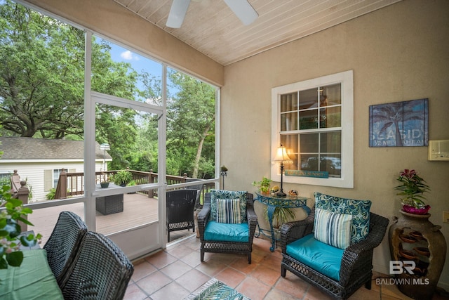 11346 County Road 99, Lillian, AL 36549 - sunroom featuring ceiling fan
