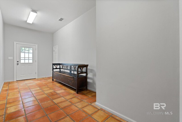 view of tiled entrance foyer