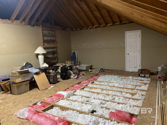 bedroom with vaulted ceiling