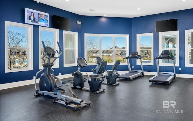 10253 Secretariat Blvd, Daphne, AL 36526 - gym featuring baseboards and recessed lighting