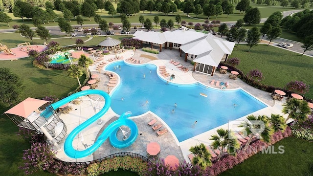 10253 Secretariat Blvd, Daphne, AL 36526 - bird's eye view of a pool and a tree filled landscape