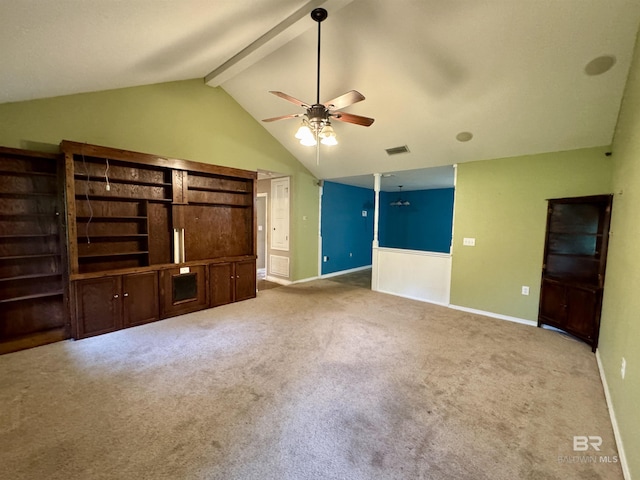 43265 Jones Rd, Bay Minette, AL 36507 - unfurnished living room with ceiling fan and carpet