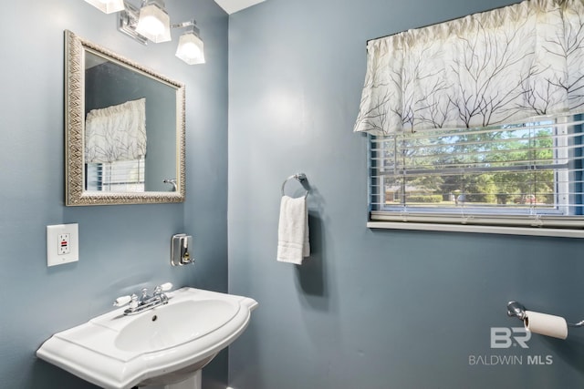 bathroom with a sink