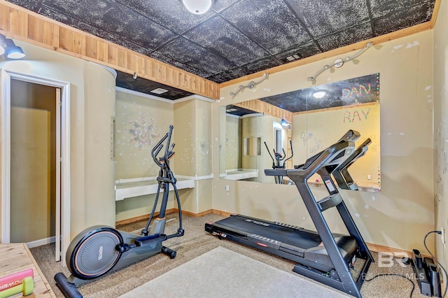 30230 Dolive Rdg, Daphne, AL 36527 - exercise room featuring baseboards and carpet floors