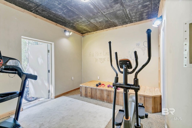 30230 Dolive Rdg, Daphne, AL 36527 - exercise area with carpet flooring and an ornate ceiling