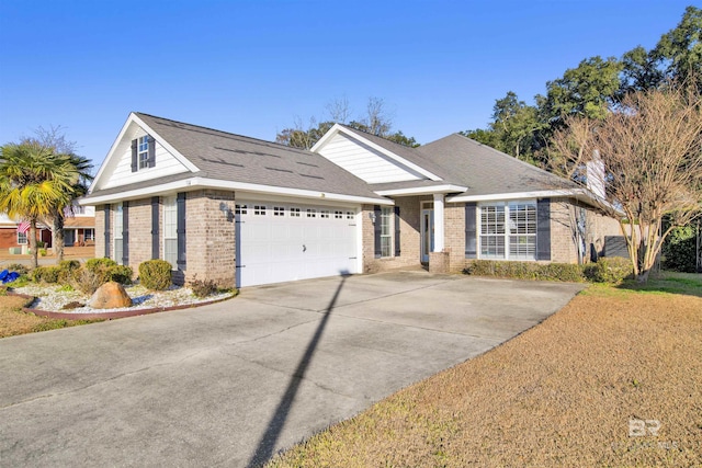 view of front facade with a garage