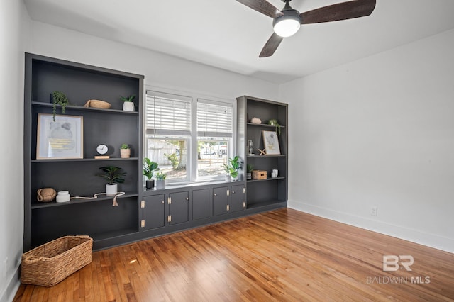 25121 State St, Elberta, AL 36530 - interior space featuring hardwood / wood-style floors and ceiling fan