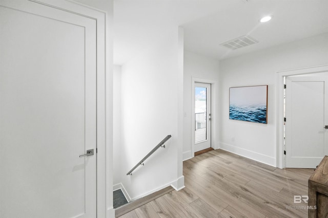 1476 Sandpiper Ln Unit B, Gulf Shores, AL 36542 - foyer entrance with light wood-style flooring, baseboards, and recessed lighting