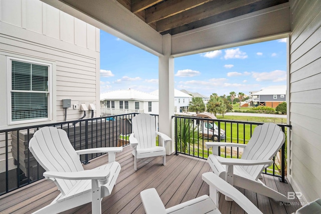 1476 Sandpiper Ln Unit B, Gulf Shores, AL 36542 - wooden terrace featuring a residential view