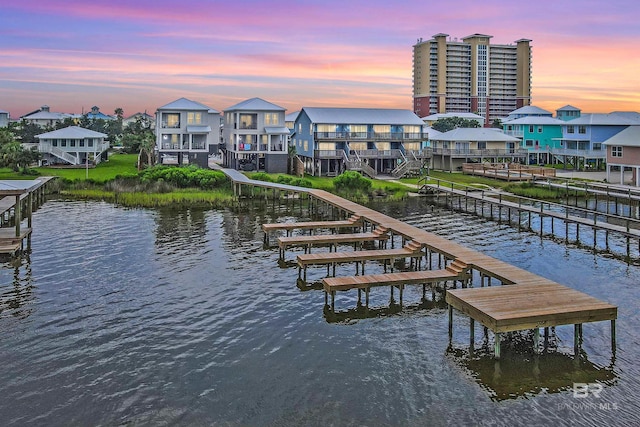 1476 Sandpiper Ln Unit B, Gulf Shores, AL 36542 - dock area featuring a water view and a residential view