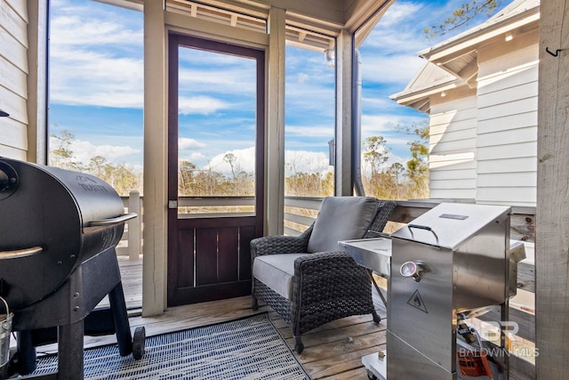 view of sunroom