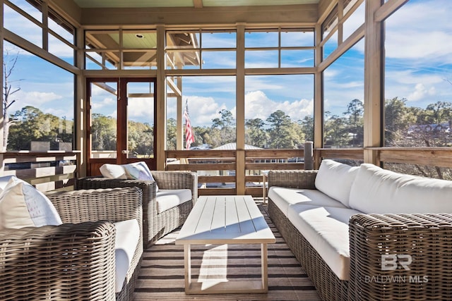 view of sunroom