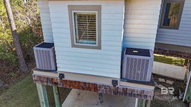 exterior details with central AC and ac unit