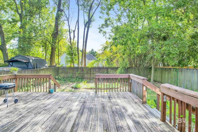 view of wooden deck